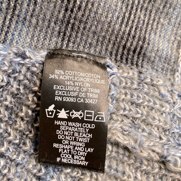 Nic+Zoe Autumn Sky Blue zip up hooded cardigan Great condition .Size Large. - Picture 9 of 9